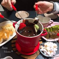 今夜はディナーもバレンタインメニューで♪