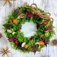 食卓の上にリースを飾りましょう♫