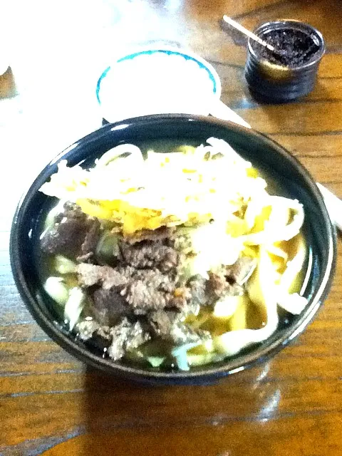 Snapdishの料理写真:肉天うどん ふもとや|るりすずめさん