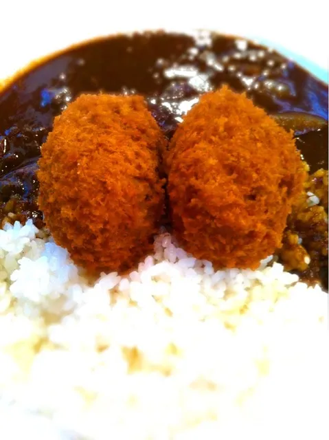 Snapdishの料理写真:牛スジコロッケカレー。：）|montbookさん