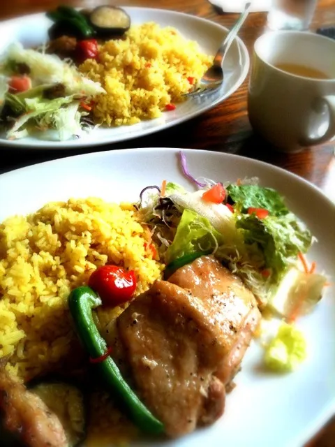 Snapdishの料理写真:jordan chicken and pilaf|tomoko funadaさん