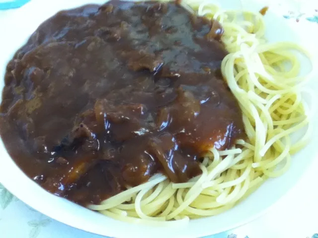 Snapdishの料理写真:ハヤシパスタ|キミドリキノコさん