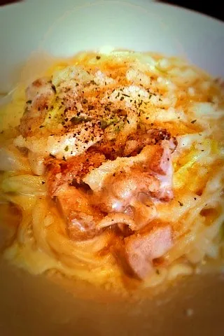 チキンとキャベツのクリームパスタ|彩さん