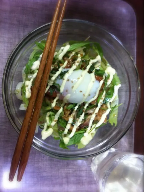 しょうが焼きのっけ冷やしうどん|チャチャさん