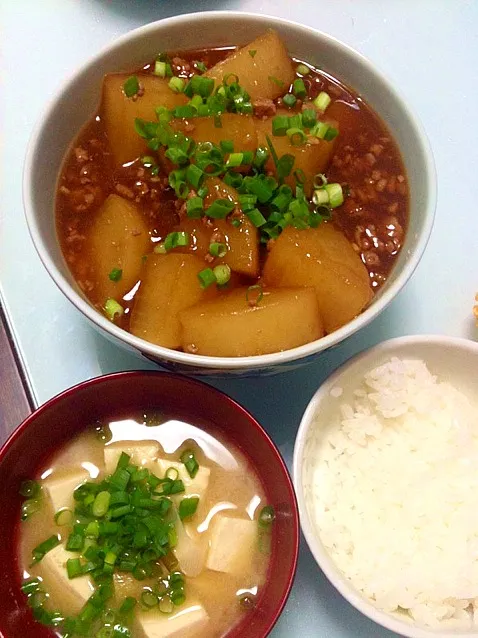 大根そぼろあんかけ|つぼみさん