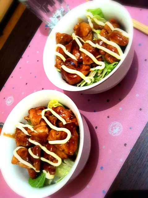 鳥肉の照り焼き丼|しょーこさん