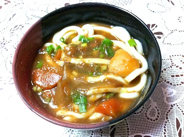 残りカレーで和風カレーうどん|まよみさん