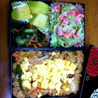 Snapdishの料理写真:キムチチャーハン弁当|すみママさん