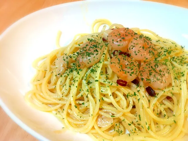 エビのペペロンチーノ|あるさん