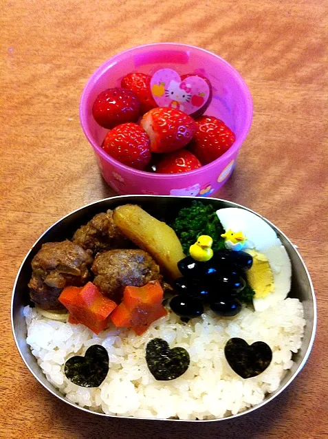 meatball spaghetti bento - kindergarten days|Sakikoさん