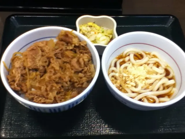 牛丼+冷やし小うどん|wkaoruさん