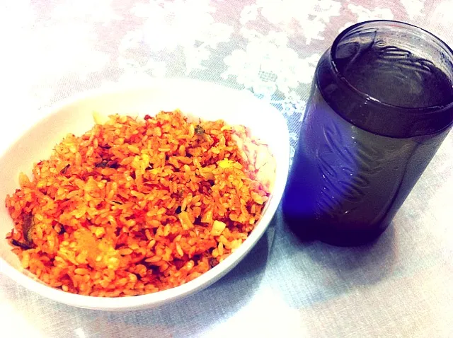 Snapdishの料理写真:kimchi fried rice & citron soda|Enwei Tsaoさん