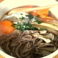 Snapdishの料理写真:卵人参大根舞茸そば|まっきーさん