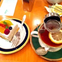 cake, earl grey tea|evieさん