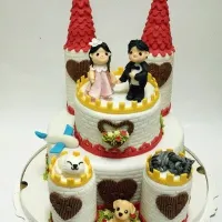 Snapdishの料理写真:wedding cake-castle|facebook.com/puddingcoさん