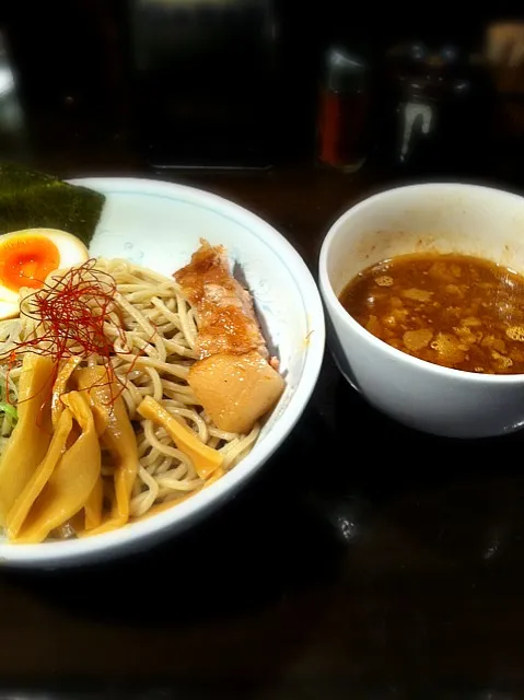 特製魚介つけ麺 中盛り 味玉付き|きよたさん