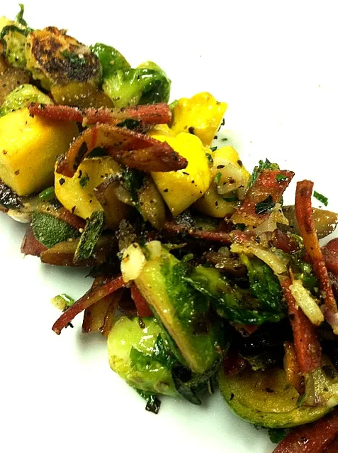 brusselsprouts chestnutsand bacon sauteed in sage butter|GREG ARNOLDさん