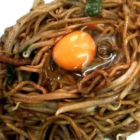 両面焼きそば♬定食にしたので、ご飯・スープ・サラダ・お新香つき。美味しーい♡|n_n1181さん