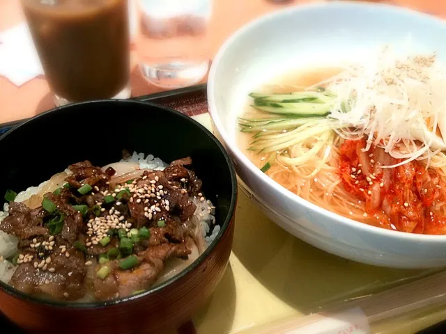 冷麺風カッペリーニ＆カルビ丼|順子さん