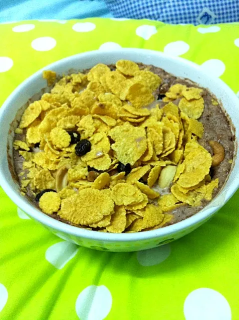 cornflake with choco milk :p|kraipitchさん