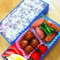 Snapdishの料理写真:お弁当 目玉焼き入り。あ、目玉焼き見切れました。（汗）|好美さん