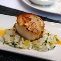 grilled scallop with squash risotto|Jen Fさん