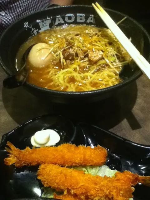 ngoi cha shu ramen with fried ebi|myleneさん