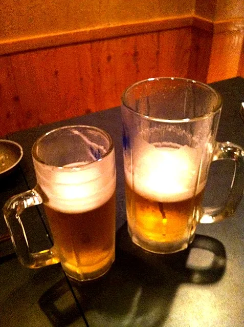 Draft beer,large and medium.|bonapetiteさん