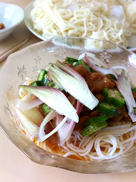 ネバネバそうめん|めばえさん