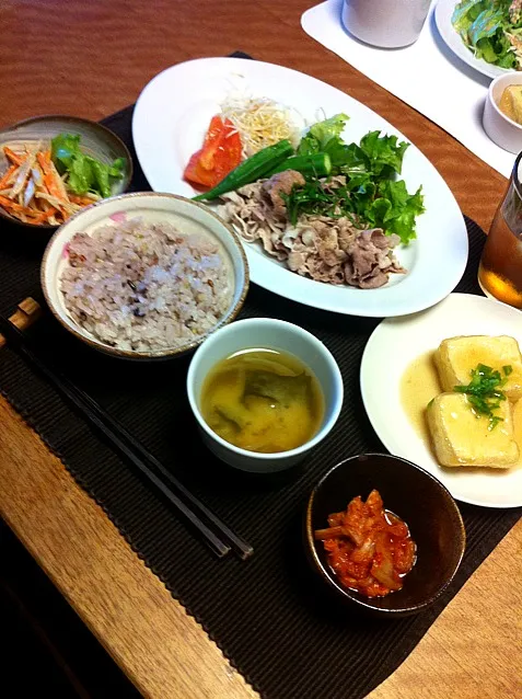 Snapdishの料理写真:shabu-shabu pork salad, etc.|Sakikoさん