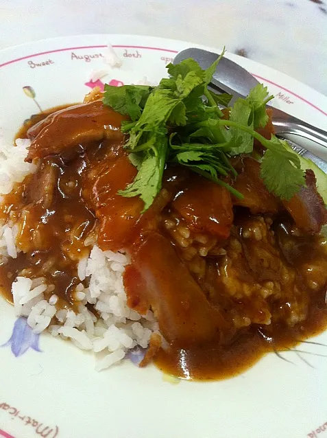 BBQ Red Pork with Rice|about.me/pinku_nekoさん