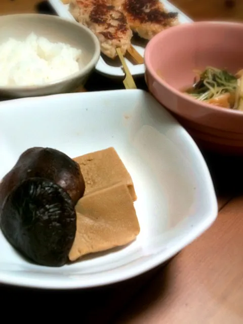 鶏胸肉のつくね 高野豆腐の煮物|ちえさん