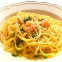 Snapdishの料理写真:海老と枝豆のパスタ|なおさん