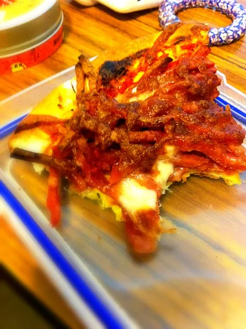 Snapdishの料理写真:last night pizza|qinruさん