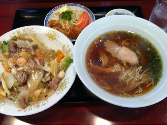 中華丼とミニラーメン|ゆーじさん