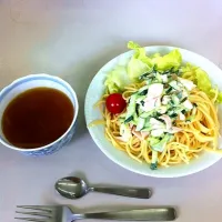 料理部 サラダパスタ、スープ|ももかさん