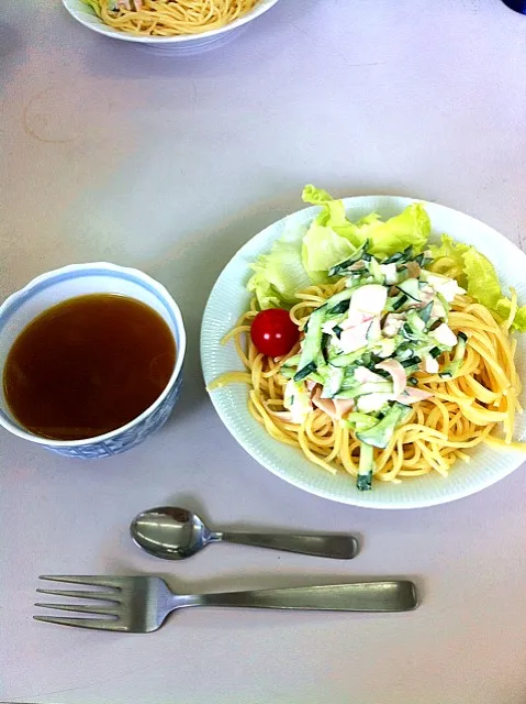 料理部 サラダパスタ、スープ|ももかさん