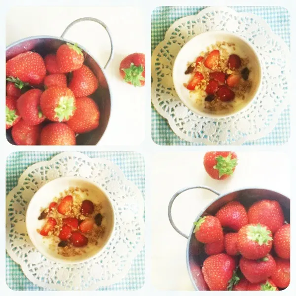 yoghurt, muesli and strawberry|Rurie van Sarkさん