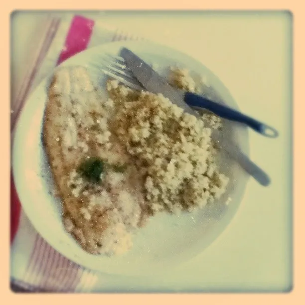 couscous with pan fried lemon fish|Rurie van Sarkさん