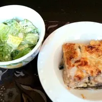 ceasar salad and lasagna|Nicole Caballeroさん