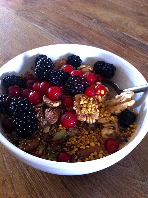 zomerlunch, rijst gember geelwortel amandelpasta zonnebloemzaden amandel bijenpollen|Rene Onstenkさん