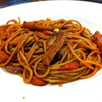 Fried Spaghetti with Pork Chop|AhPiakZJさん