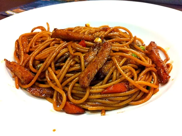 Fried Spaghetti with Pork Chop|AhPiakZJさん