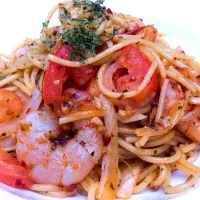 Spicy Garlic Shrimp Pasta|harvard chanさん