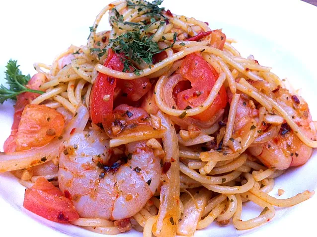 Spicy Garlic Shrimp Pasta|harvard chanさん