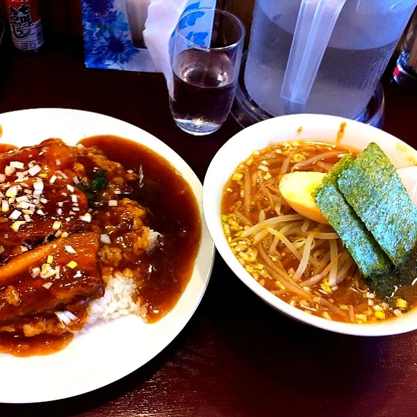 豚バラ角煮丼と小ラーメンのセット|ナゼロさん