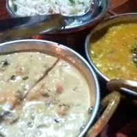 Snapdishの料理写真:ジーラライスとひよこ豆のカレー、アンドラマトンカレー。|wiwamさん