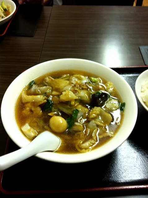 広東麺とミニ麻婆丼|yoshiyuki tazalkiさん