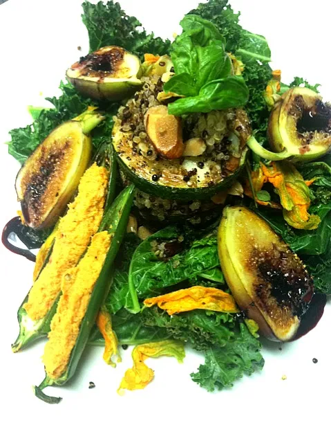 grilled fig jalapeno and kale w/ sage almond quinoa tian|GREG ARNOLDさん