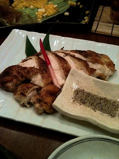 比内地鶏のむね肉の塩こしょう焼き|折重 武司さん